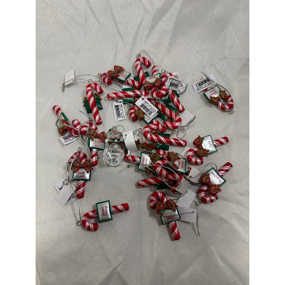 GANZ PERSONALIZED CANDY CANE CHRISTMAS ORNAMENT